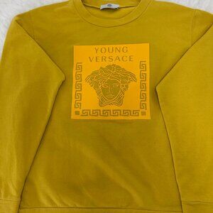 Young Versace Mustard Logo Sweatshirt